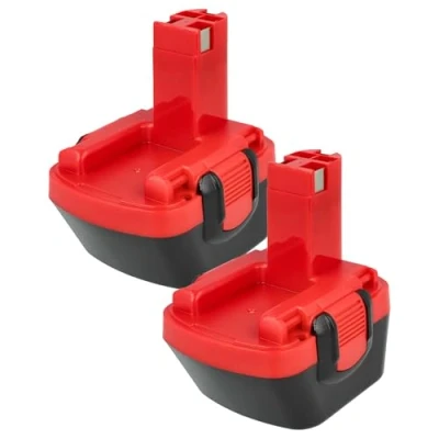 Afbeelding van EXTENSILO 2 x accu compatibel met Bosch GSR 12 2, 12V, JAN 55, PAG 12, PSB VE elektrisch gereedschap (3300 mAh, NiMH, V, 10 cellen)