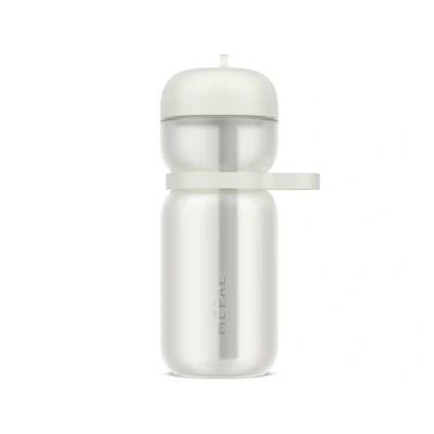 Afbeelding van Mepal Drinkfles Flip Sport 600 ml en drink Lekdicht Draaglus comfortabele grip Vaatwasmachinebestendig Drinkflessen Ceramic white