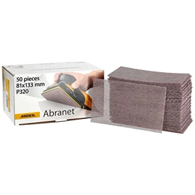 Afbeelding van Mirka Abranet net schuurstroken 81x133 mm klittenband / korrel P320 50 st voor het schuren van hout, plamuur, lak, kunststof 5417805032