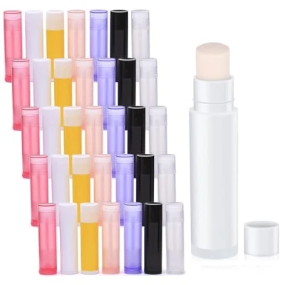 Afbeelding van DXIA 35 Stks Lege lippenstift, Lip Balm Container Tubes, Tube Houder, DIY Kleurrijke Lippenstift Container, met Draaimechanisme en Een pet, voor Zelfgemaakte Lippenbalsem