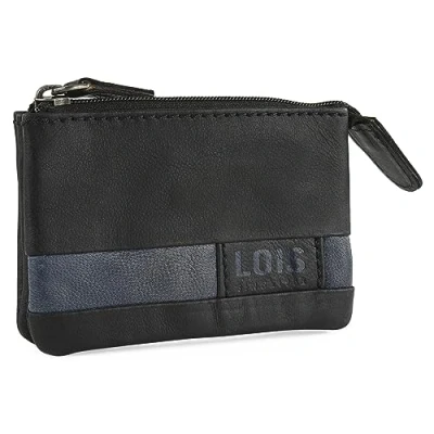 Afbeelding van Lois Portemonnee Leer Heren Functioneel en Duurzaam Wallet For Men, Mens met Tijdloze, Bestendige Leer. RFID Portemonnee., Zwart