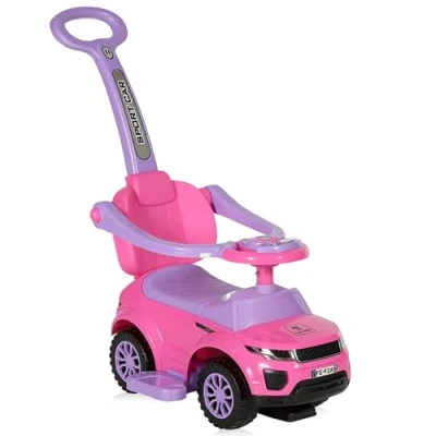 Afbeelding van COIL duwwagen met duwstang 614 W babyglijbaan loopwagen (rood)