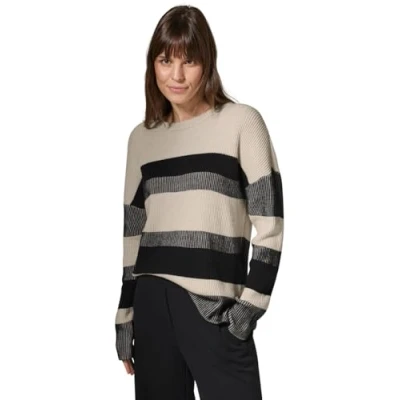 Afbeelding van Cecil Gestreifter Trui, Dames, Maat: Large, Schwarz