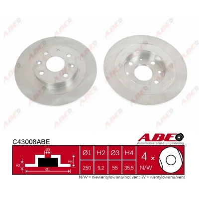 Afbeelding van ABE Remschijven C43008ABE