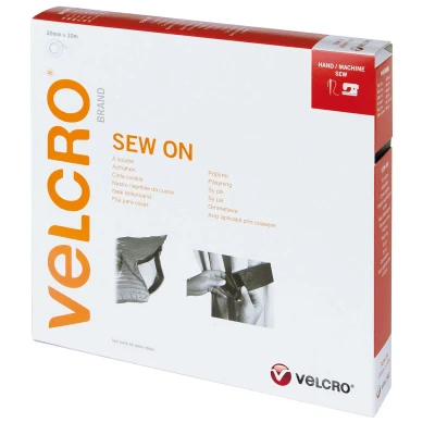 Afbeelding van VELCRO® klittenband met haken en lussen om te naaien 20 mm x 10 m bruin