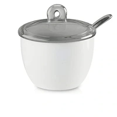Afbeelding van Guzzini Suikerpot druppels, hemelgrijs, 12,2 x 11,7 9,5 cm