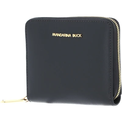 Afbeelding van MANDARINA DUCK Leren Portemonnee Luna Zip Wallet Iron Gate Grijs