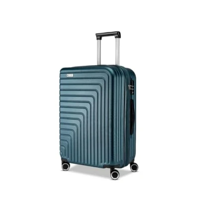Afbeelding van R Roncato Trolley FIBRA, uitbreidbaar, Blauwgroen, L, Harde koffer, draaibare wielen