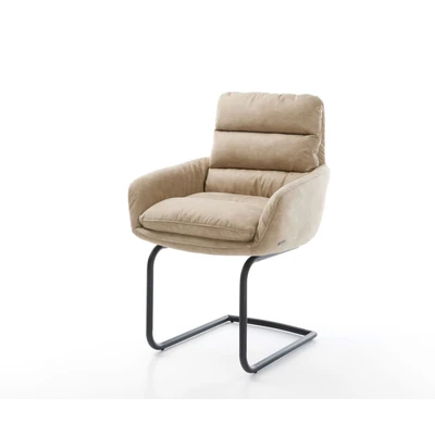 Afbeelding van sledemodel Abelia Flex met armleuning rond zwart beige vintage
