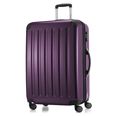 Afbeelding van HAUPTSTADTKOFFER Alex koffer met harde schaal, trolley, reiskoffer, 4 dubbele wielen, uitbreiding, aubergine, Großer Koffer,