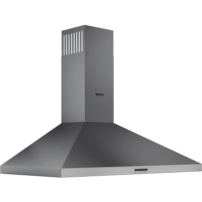Afbeelding van Wiggo WE A930P(G) Wandschouw Afzuigkap 90cm Grijs