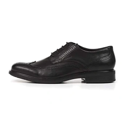Afbeelding van Geox Dublin Veterschoenen, Heren, Maat: 43.5, Schwarz Leer