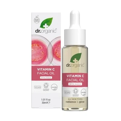 Afbeelding van Dr Organic Guave Gezichtsserum, Vitamine C, Verhelderend, Voor Mannen, Vrouwen, Natuurlijk, Veganistisch, Dierproefvrij, Zonder Parabenen &amp; SLS, Biologisch, 30ml