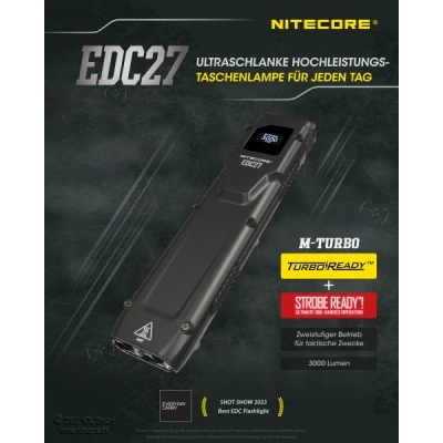 Afbeelding van Nitecore LED zaklamp EDC27, tot 3000 lumen