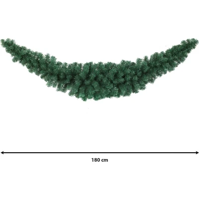 Afbeelding van Kerstslinger deco swag h180 cm groen Everlands