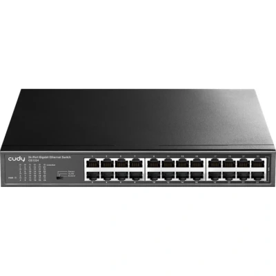 Afbeelding van Cudy GS1024 netwerk Switch Gigabit Ethernet (10/100/1000) Zwart 24 Port Metalen