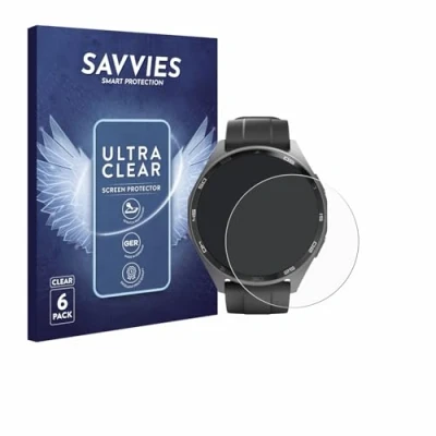 Afbeelding van Savvies Screenprotector voor Hama Smartwatch 7010 Folie Beschermfolie transparant (6 Stuks)