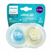 Afbeelding van Philips Avent Ultra Air Fopspeen 0/6 maanden 2 stuks SCF085/05