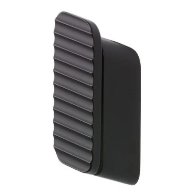 Afbeelding van Geesa shift handdoekhaak medium zwart met horizontaal strepenpatroon 919967 06 93