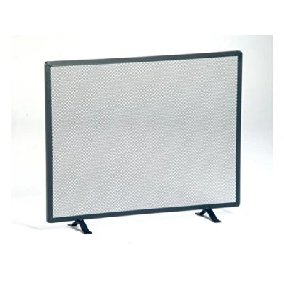 Afbeelding van FIREFIX 125/4NO vonkbeschermingsrooster met gaas, staal zwart, 650 x 520 mm (B H)