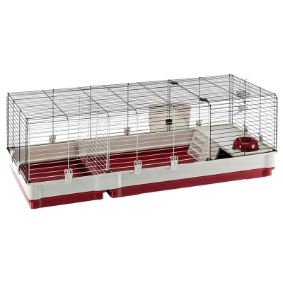 Afbeelding van Ferplast Konijnenkooi Krolik 140 Dierenverblijf 142x60x50 cm Grijs Rood