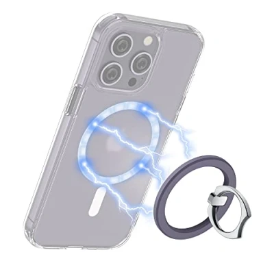 Afbeelding van PROfezzion Magsafe Ring, Magnetische Telefoon Ring Houder Grip voor iPhone 15 Plus Pro Max 14 13 12 serie&amp;Magsafe Geval Autohouder (Paars)
