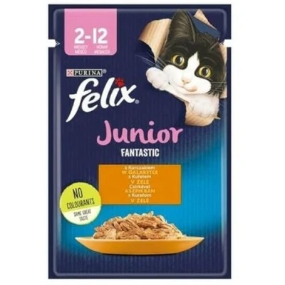 Afbeelding van Felix Fanstastic Junior natvoer voor katten 85 g