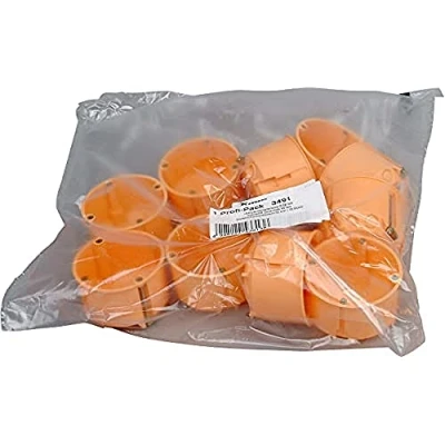 Afbeelding van Kopp 349100009 hollewanddoos 1 voudig professionele verpakking, diameter 68 mm, diepte 47 oranje, 20 stuks