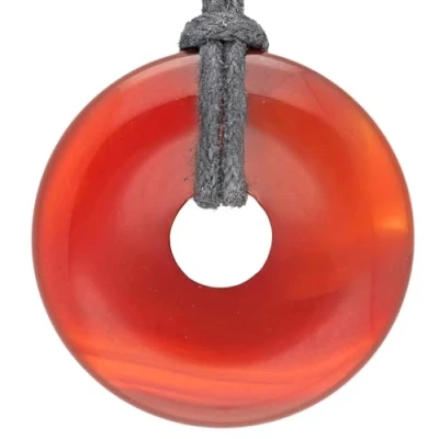 Afbeelding van Lebensquelle Plus Carneol edelsteen donut Ø 30 mm hanger, halfedelsteen,