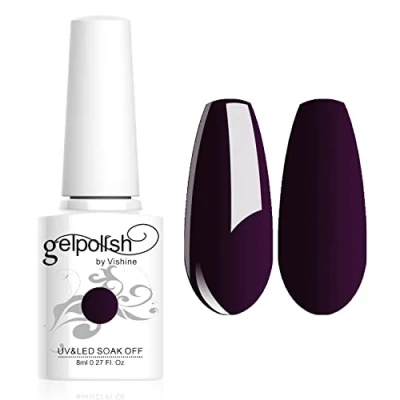 Afbeelding van Vishine GelPolish Soak Off nagellak 8ml, semi permanent, UV, LED, manicure, gel, pruim #1417