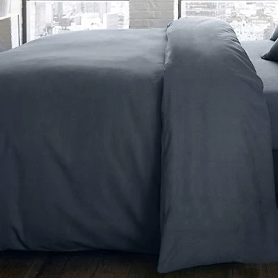 Afbeelding van Serene Plain Dye Collection Easy Care Dekbedovertrek, Denim, Tweepersoons