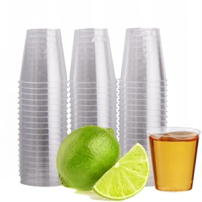 Afbeelding van MATANA 60 Hard Plastic Shotglaasjes, Transparante Shotglazen (30ml) Borrelglaasjes voor Bruiloften, Verjaardagen, Kerst &amp; Feesten Stevig Herbruikbaar