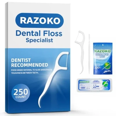 Afbeelding van Dental Floss Picks High Pull Tandenpicks Sticks, Professionele Clean Picks, Ongearomatiseerde wegwerpflossers navulling (250 stuks)