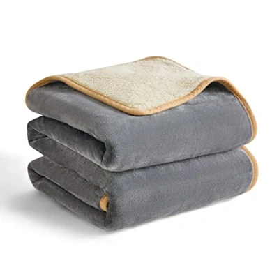 Afbeelding van Waterdichte hondendeken, wasbare hondendeken voor buiten, bankbescherming, Sherpa fleece, kattendeken, pluizig en zacht, grote honden, 100 x 120 cm, Grijs