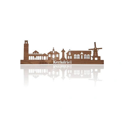 Afbeelding van Skyline van Kerkdriel Notenhout 60 cm