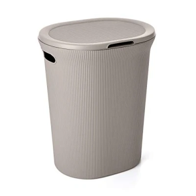Afbeelding van Tatay Baobab wasmand, capaciteit 40 liter, polypropyleen, BPA vrij, met deksel. Taupe. Afmetingen: 41 x 33 50 cm