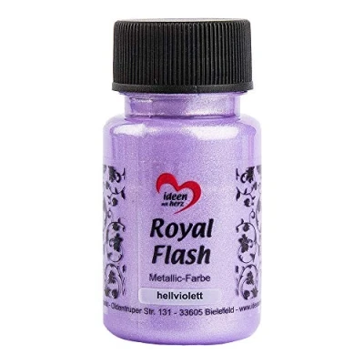 Afbeelding van Royal Flash, acrylverf, metallic, met fijnste glitterdeeltjes, 50 ml (lichtpaars)