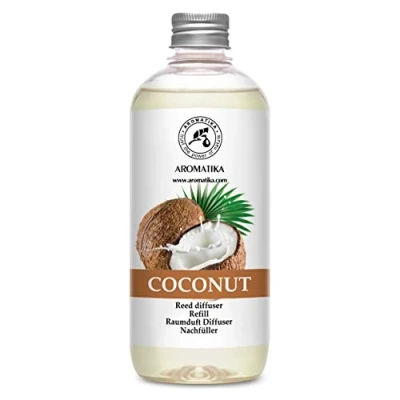 Afbeelding van Navulling geurstokjes kokosnoot 500ml Intensieve Verse Langdurige en Frisse Geur Verdampingsduur van 20 weken Aromatherapie Diffuser Luchtverfrisser huisparfum geurolie hergebruik geurverspreider Aromatika