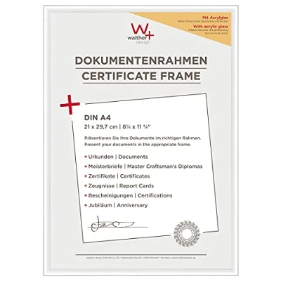 Afbeelding van Walther Design New Lifestyle Kunststof Fotolijst 21x29,7cm A4 Wit Acrylglas