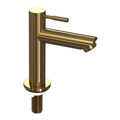 Afbeelding van INK Fonteinkraan 14.9cm koudwater messing Brushed mat goud