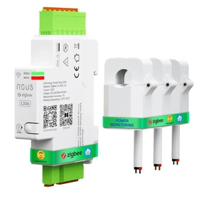 Afbeelding van NOUS D4Z ZigBee Slimme DIN Elektriciteitsmeter 120A, Energieverbruik Monitoring, Compatibel Met Alexa &amp; Google Home, Montage Op rail, Realtime Monitoring