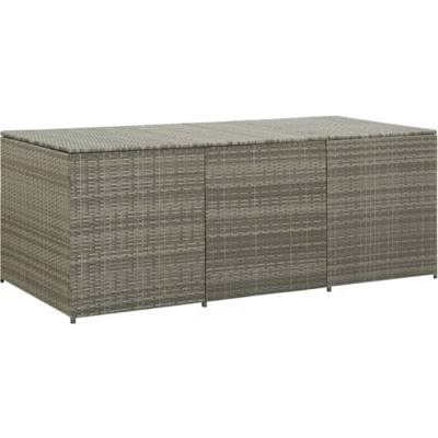Afbeelding van Tuinbox 180x90x70 cm poly rattan grijs