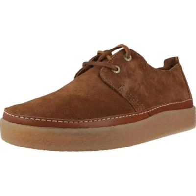 Afbeelding van Clarks Premium Heren Clarkwood Low, Cola Suede, 8.5 UK, 41 EU