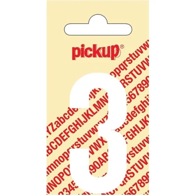Afbeelding van Plakcijfer Nobel Sticker witte cijfer 3 Pickup