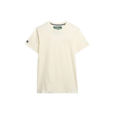 Afbeelding van Superdry Athletic Embossed Tshirt basic, Heren, Maat: Large, Bone white
