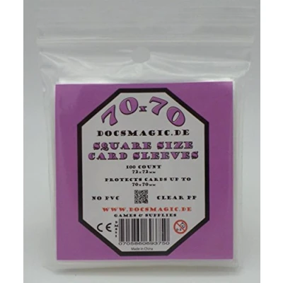 Afbeelding van Docsmagic.de 100 Small Square Board Game Sleeves 70 x 72