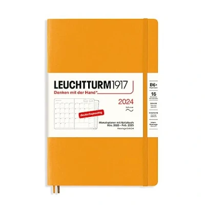 Afbeelding van LEUCHTTURM1917 367580 maandplanner &amp; notitieboek Paperback (B6+) 2024, 16 maanden, softcover, Rising Sun, Duits
