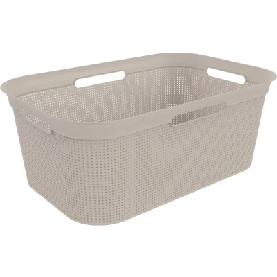 Afbeelding van Rotho Brisen Wasmand 40l met 4 handgrepen, Kunststof (PP) BPA vrij, cappuccino, 41l (59.6 x 39.6 23.2 cm)