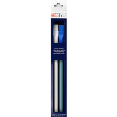 Afbeelding van ReStyle Krijtpotloden wit/blauw