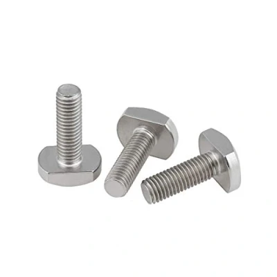 Afbeelding van BOZONLI T Bout, Slot Koolstofstaal Drop in Stud Schuifschroef Bout voor Aluminium Profiel,M6x55mm,5 pcs